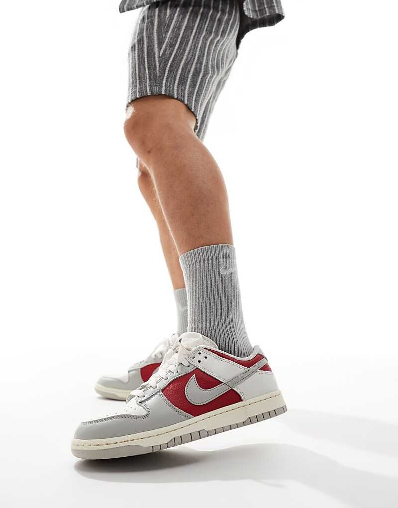 

Бело-красные кроссовки Nike Dunk Low Retro, Красный, Бело-красные кроссовки Nike Dunk Low Retro