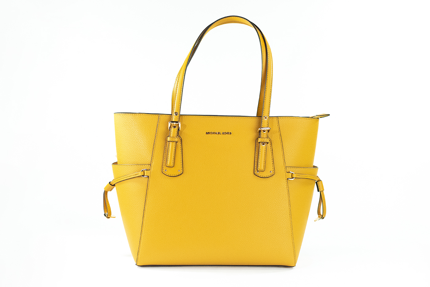 

Voyager Большая сумка-кошелек East West из шагреневой кожи Marigold Michael Kors