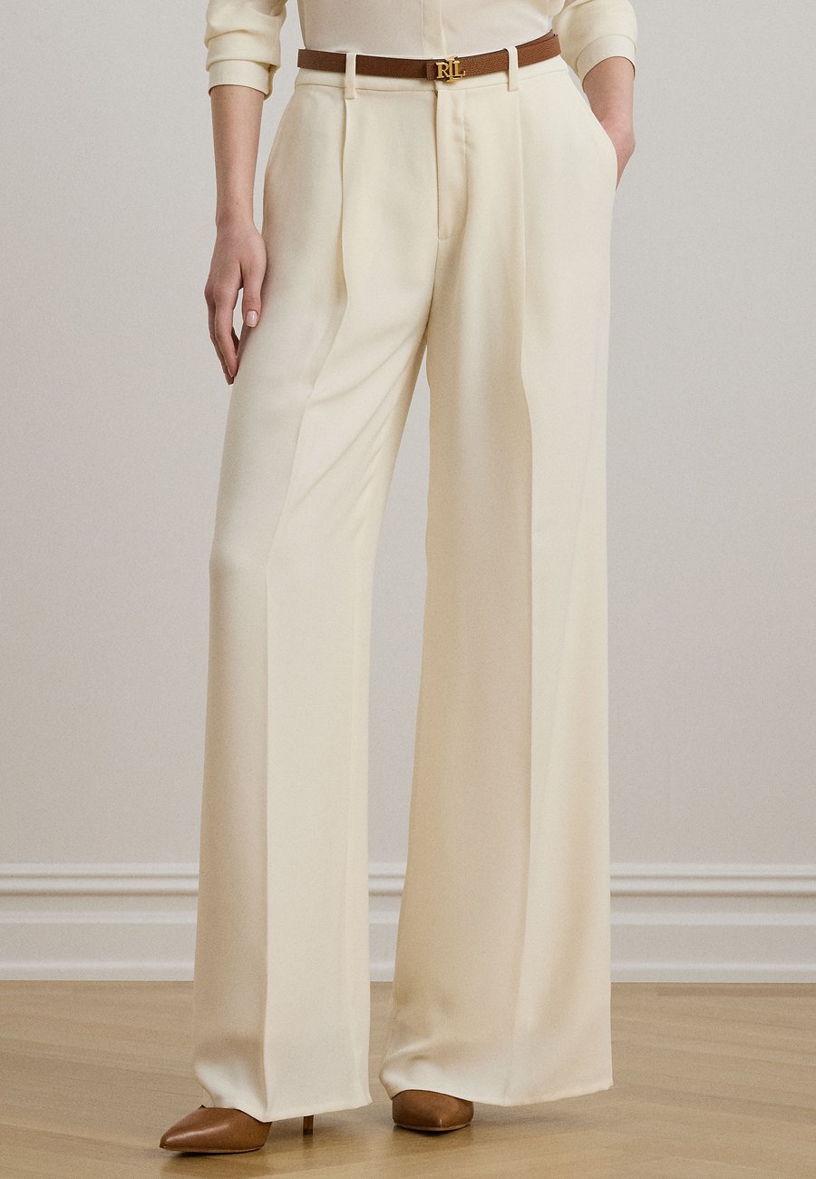 

Брюки Lauren Ralph Lauren DOUBLE-FACED GEORGETTE WIDE-LEG PANT, Mascarpone Cream/Off-White