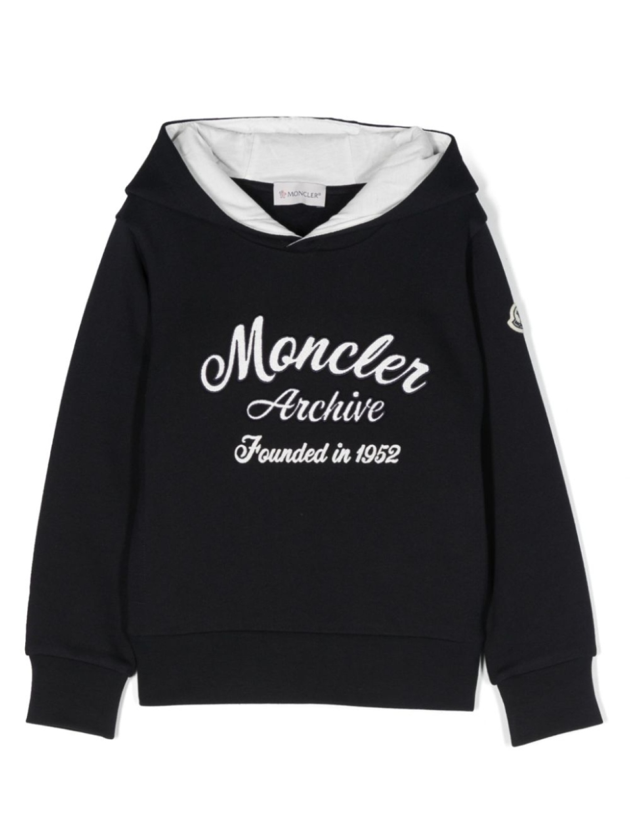 

Moncler Enfant худи с кулиской и логотипом, синий