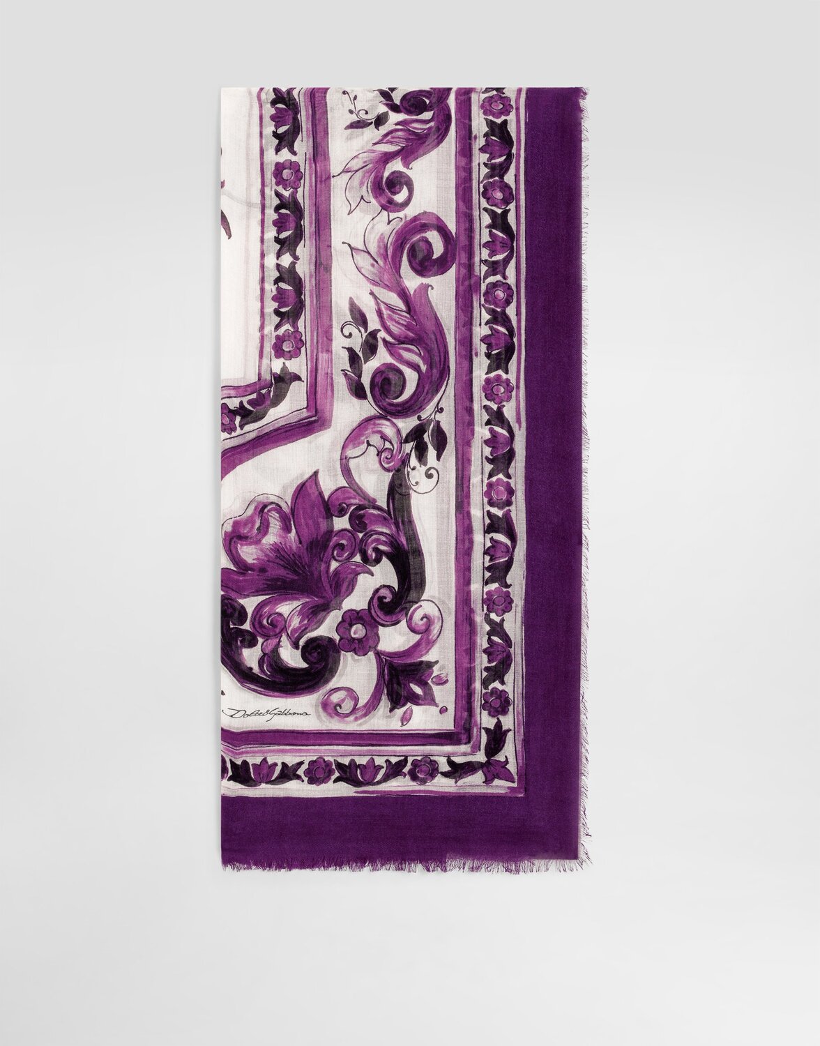 

Палантин из кашемира и шелка с принтом "майолика" Dolce & Gabbana, принт