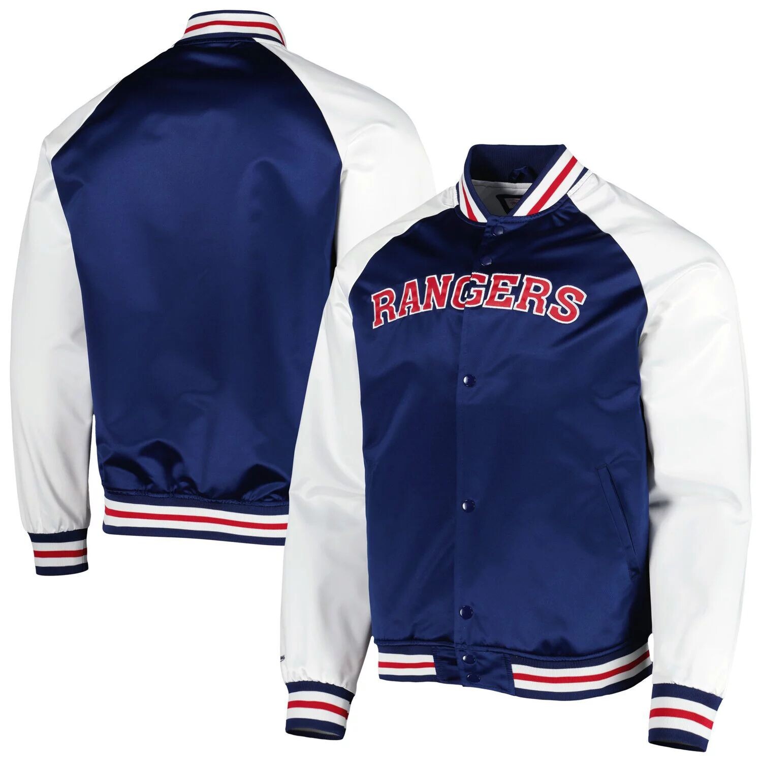 

Мужская атласная куртка с длинными кнопками Mitchell & Ness синего/белого цвета New York Rangers Primetime Raglan, Синий, Мужская атласная куртка с длинными кнопками Mitchell & Ness синего/белого цвета New York Rangers Primetime Raglan