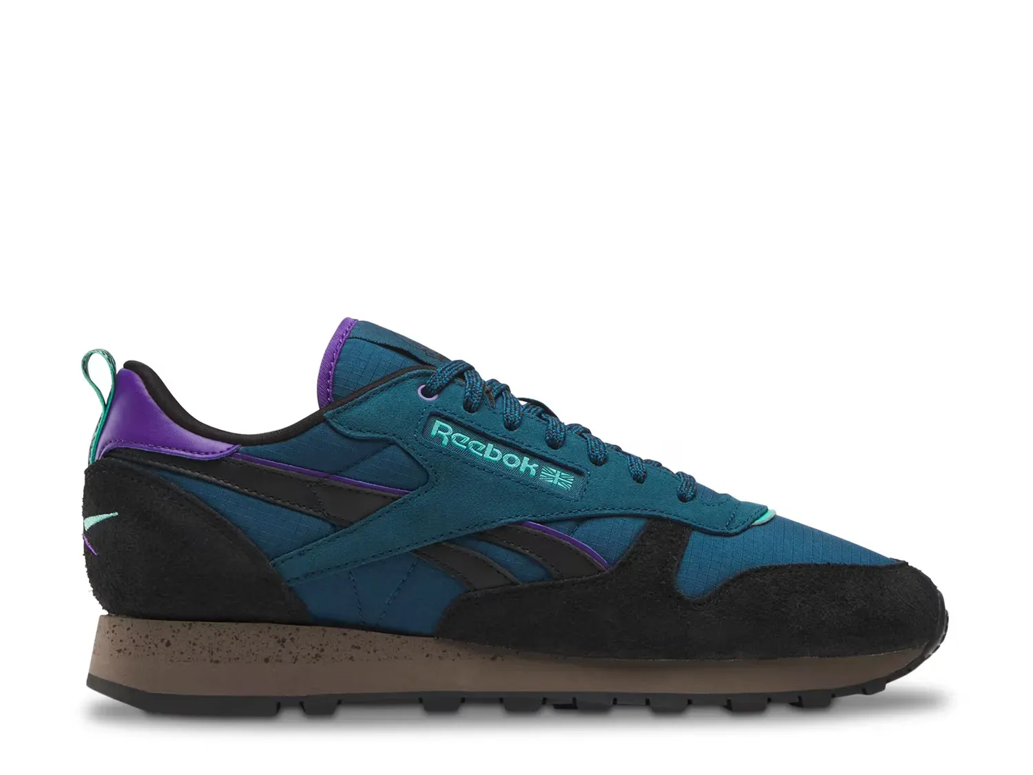 

Классические кожаные замшевые кроссовки - женские Reebok, Dark Teal/Black