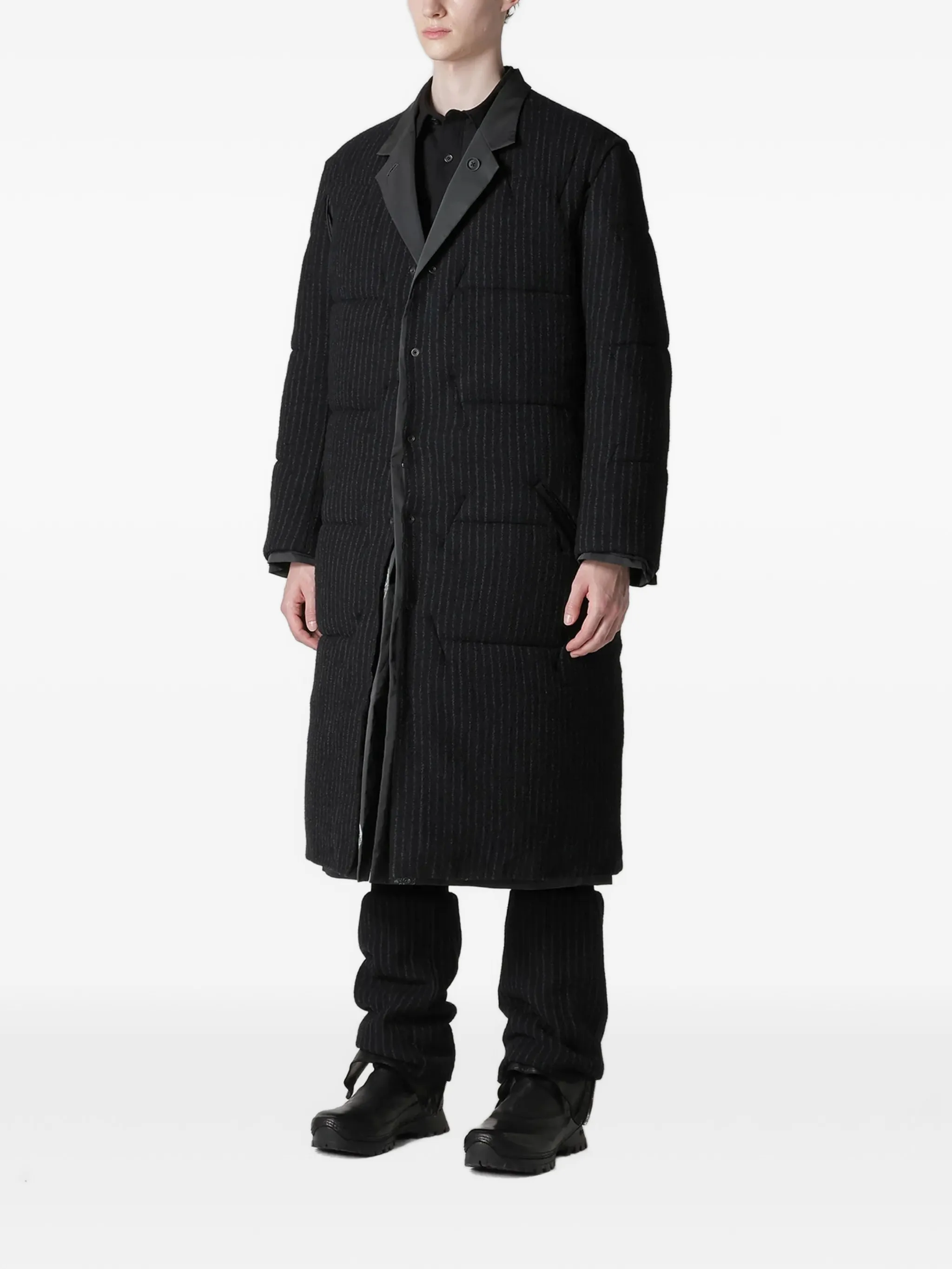 Куртка на подкладке в Тонкую полоску Yohji Yamamoto, черный — фото 3