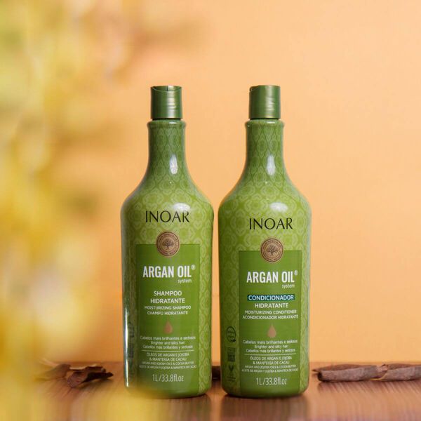 Разглаживающий кондиционер для волос, 1000 мл Inoar Argan oil — фото 2