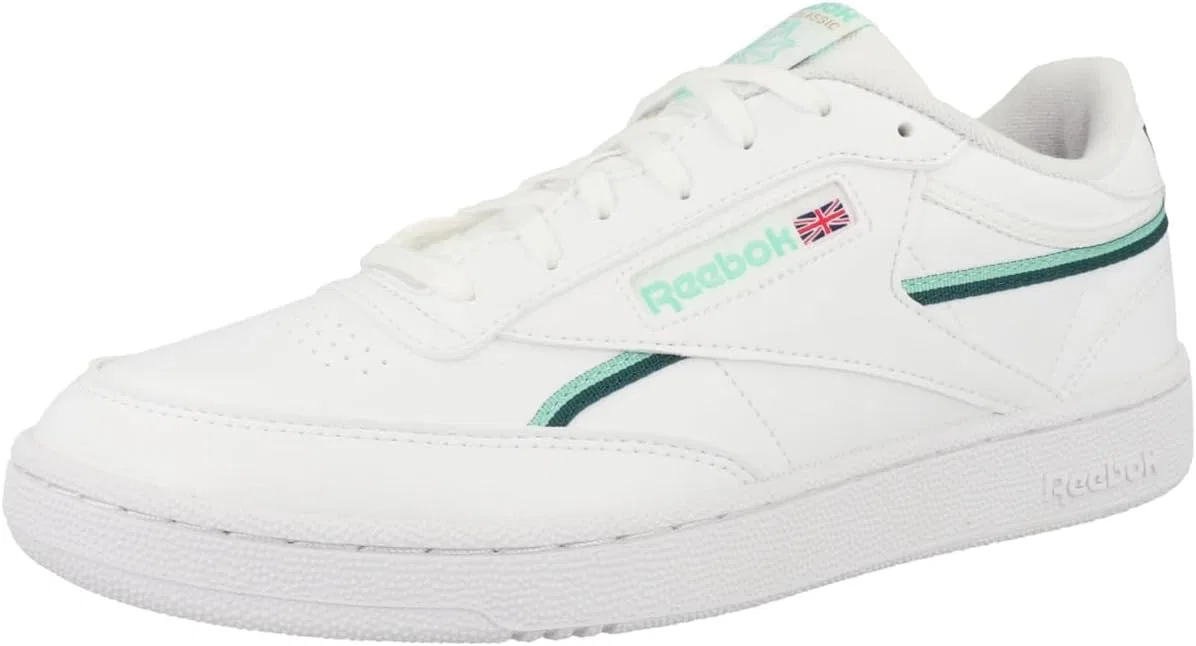 Мужские веганские кроссовки Reebok Club C 85, Ftwr White Hint Mint Midnight Pine — фото 4