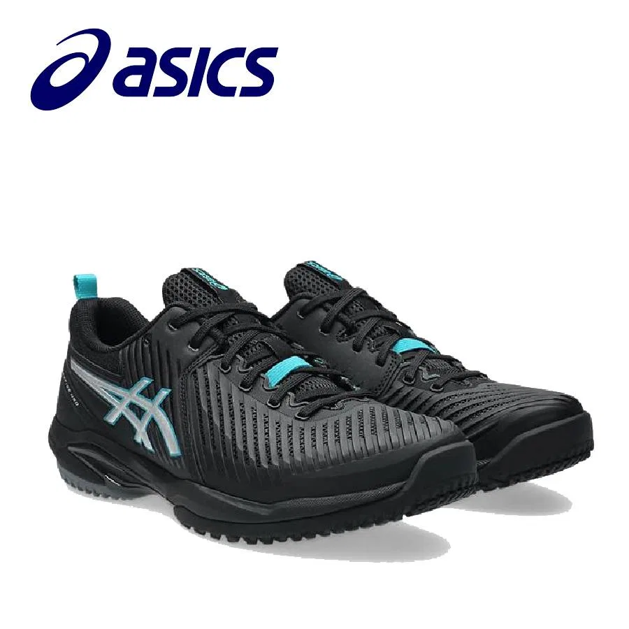 Мужские теннисные кроссовки «Prestige Neo OC» от ASICS, (001) Black/Pure Silver
