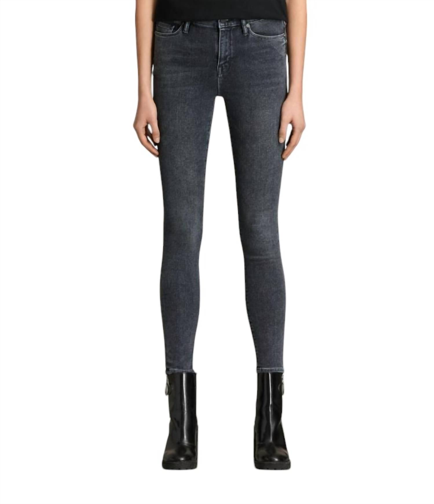 

Джинсы Eve Stretch Denim Skinny в цвете Raven Black All Saints