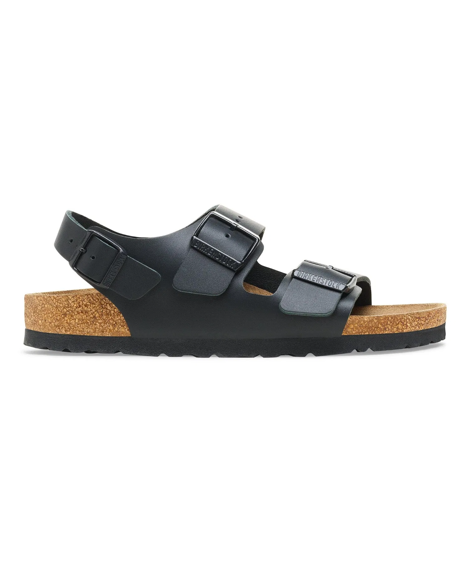 Унисекс сандалии Birkenstock Milano из натуральной кожи чёрные — фото 3