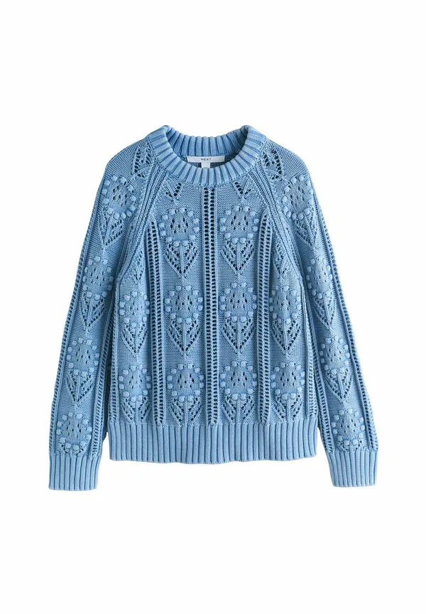 Высокий джемпер с цветочным узором Next, Blue Washed
