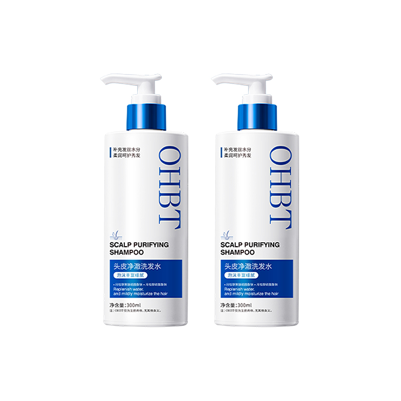 

Шампунь для очищения кожи головы увлажнение контроль жирности лечение перхоти снятие зуда 300 мл OHBT