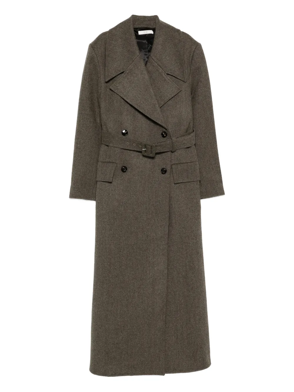 

Двубортное пальто с поясом Co Collection, зеленый