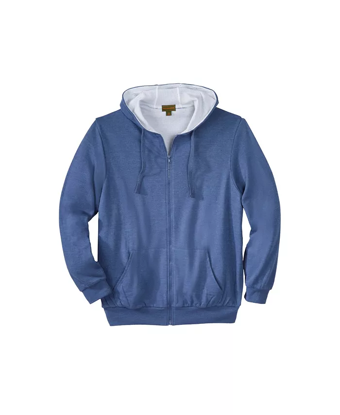 

Большая и высокая модель от KingSize с полной молнией и утепленный толстовкой с капюшоном Boulder Creek, синий