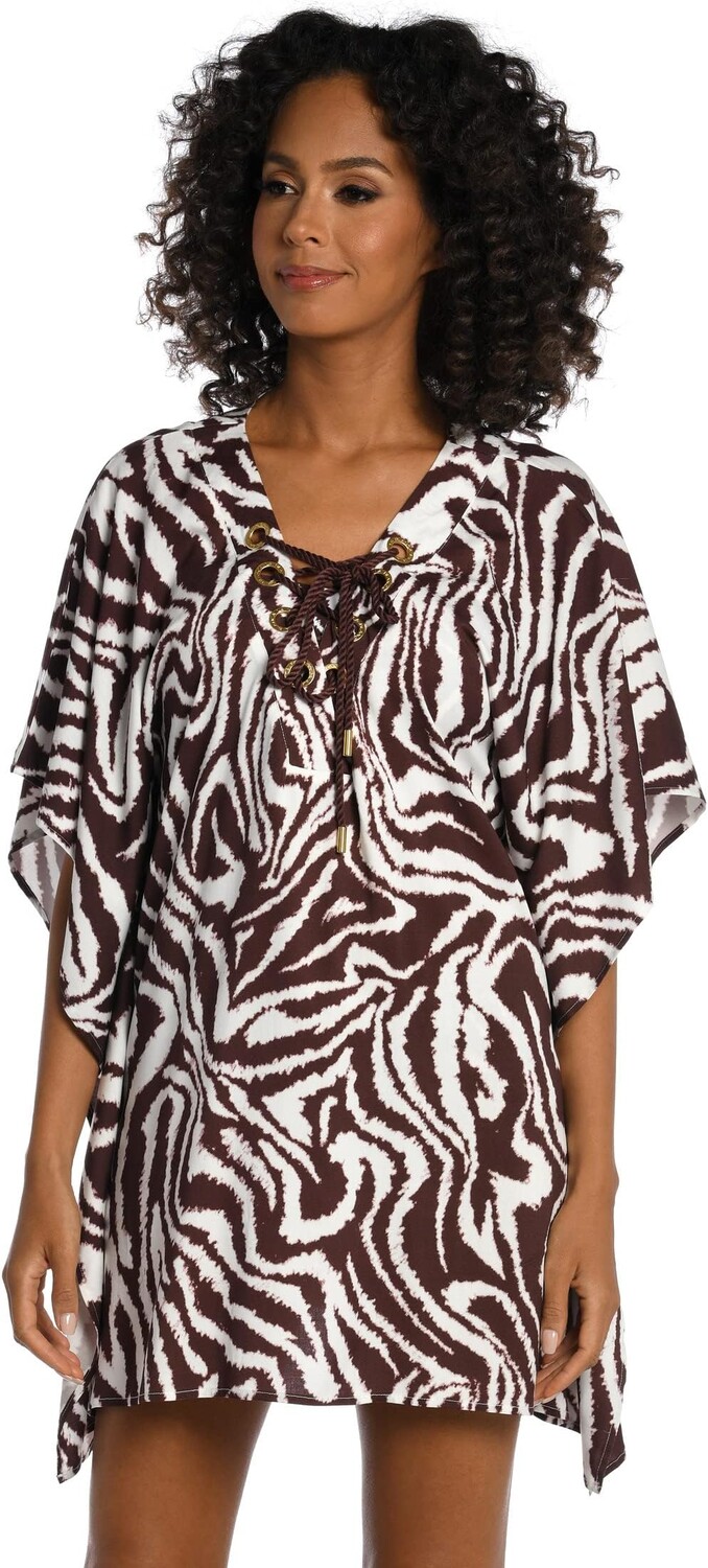 

Купальник La Blanca Fierce Lines Lace-Up Caftan, цвет Java