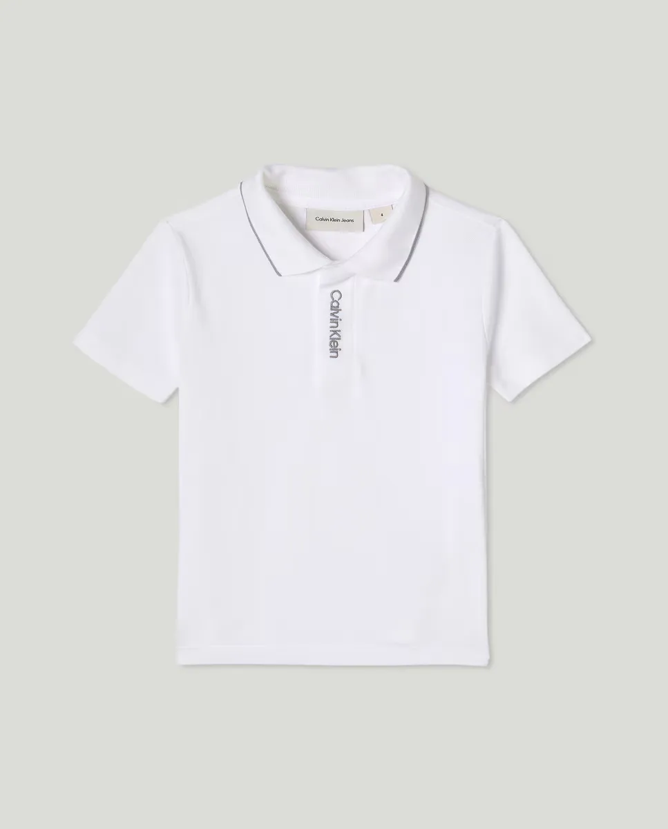 

Рубашка-поло с короткими рукавами для мальчика Calvin Klein, белый