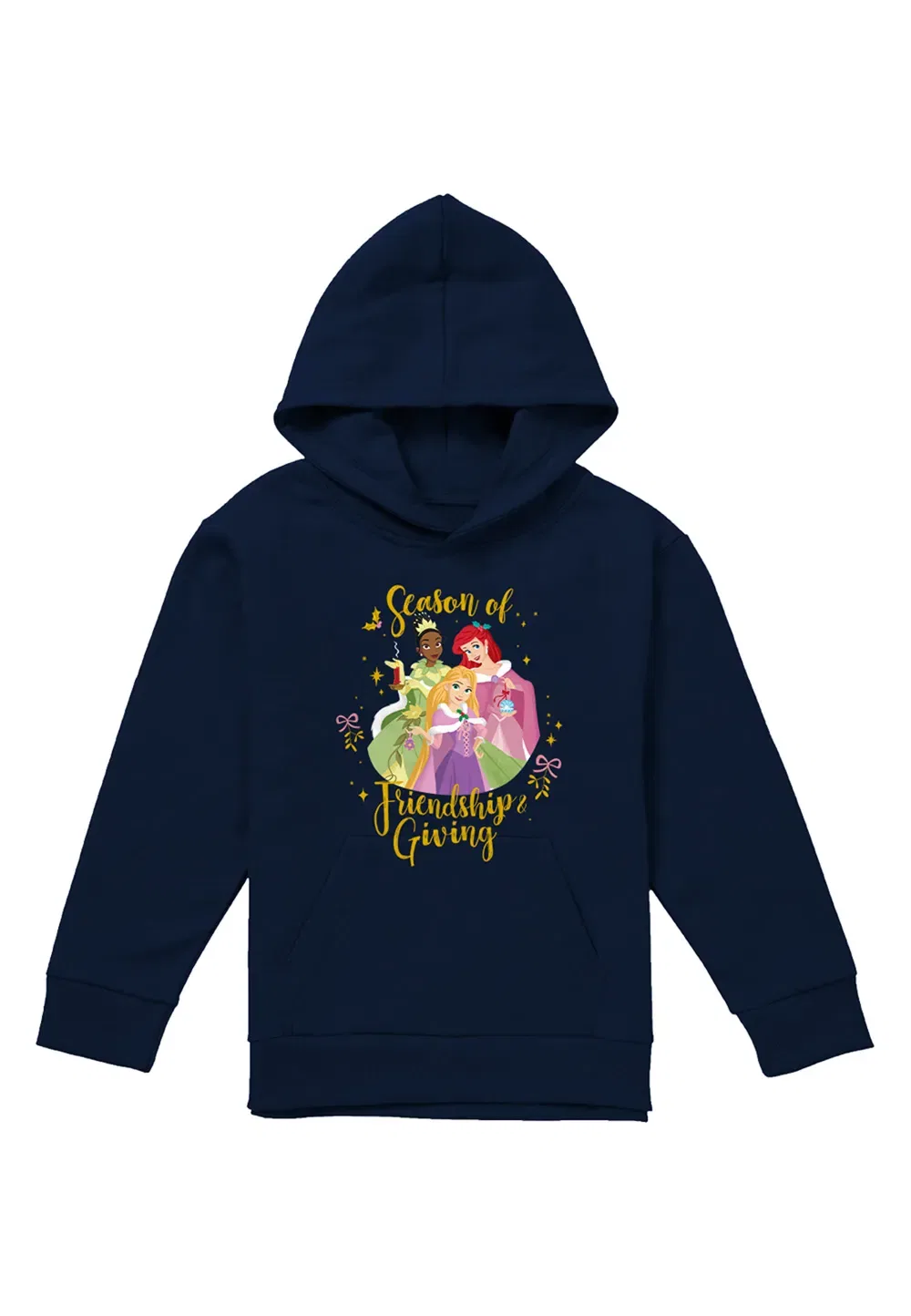 Детская толстовка Disney Princess Ariel, Tiana, темно-синий