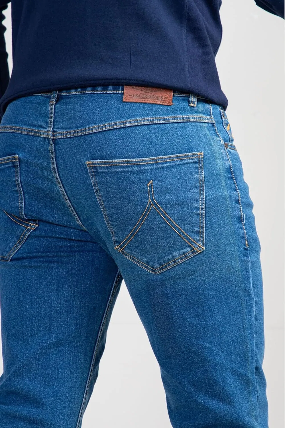 Джинсы Slim Fit Go Denim, темно-синие — фото 4