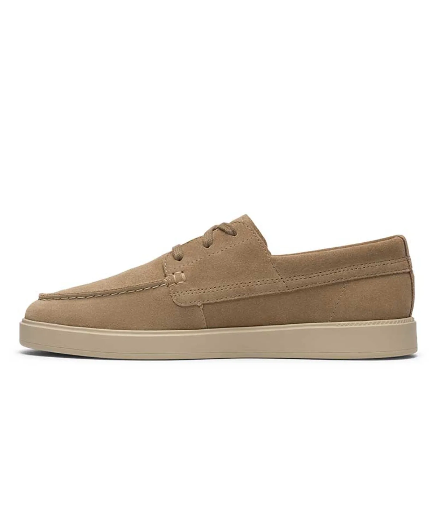 Мужские мокасины из натуральной кожи Lockford Boat Clarks песочные — фото 4