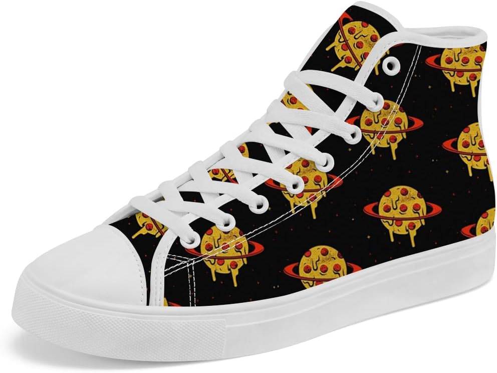 

Кеды на высокой подошве chebing Pizza с принтом еды, кроссовки на шнуровке, повседневная обувь для женщин и мужчин, желтый
