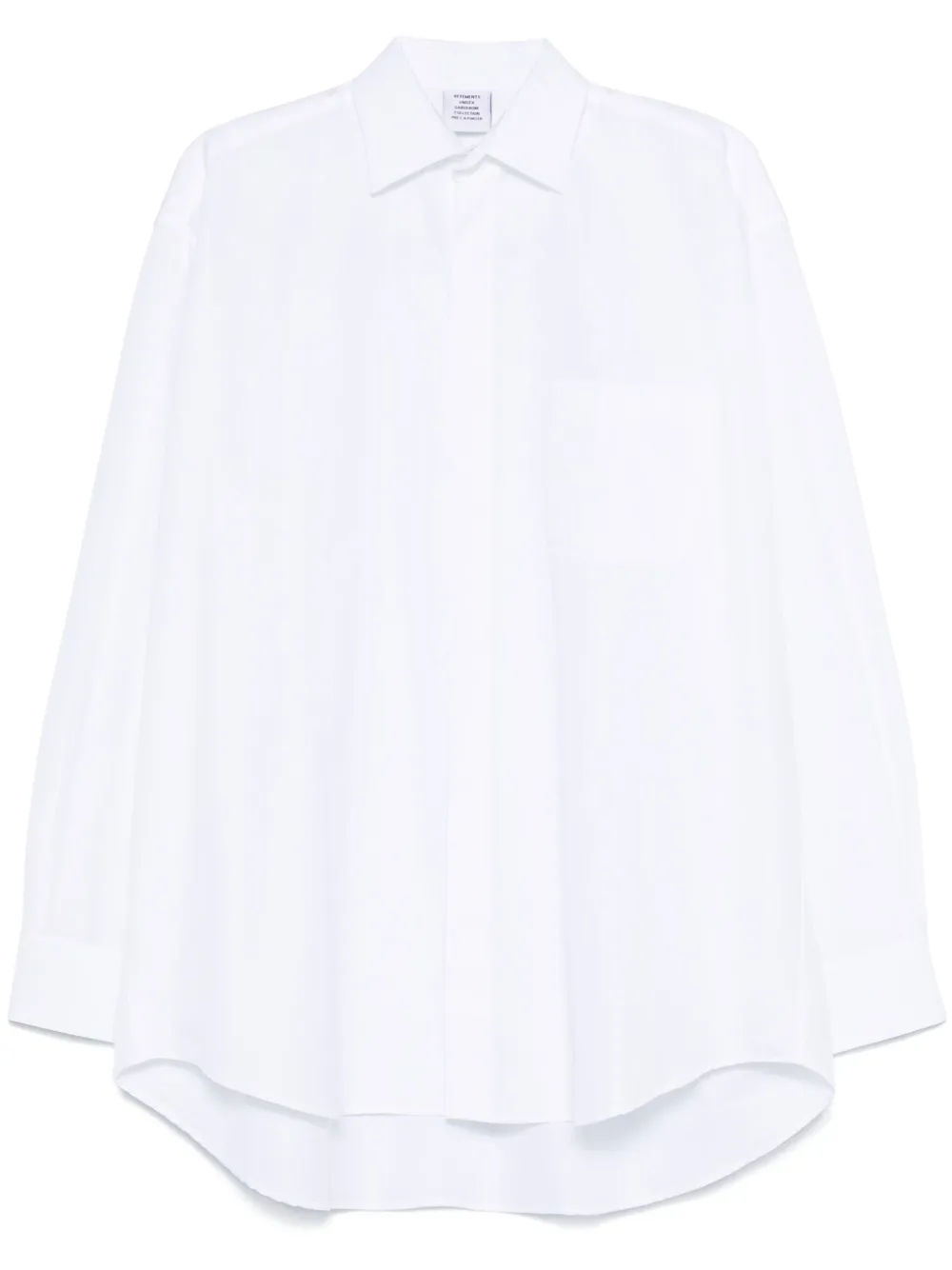 

Рубашка с жаккардовым логотипом VETEMENTS, белый