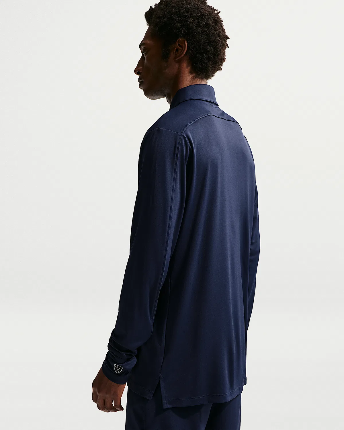 Мужское длинное поло Nike Par Dri-FIT с логотипом, College Navy/College Navy — фото 2