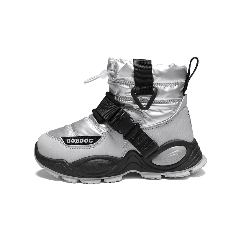 

Детские утепленные ботинки Kids BOBDOG, серебряный
