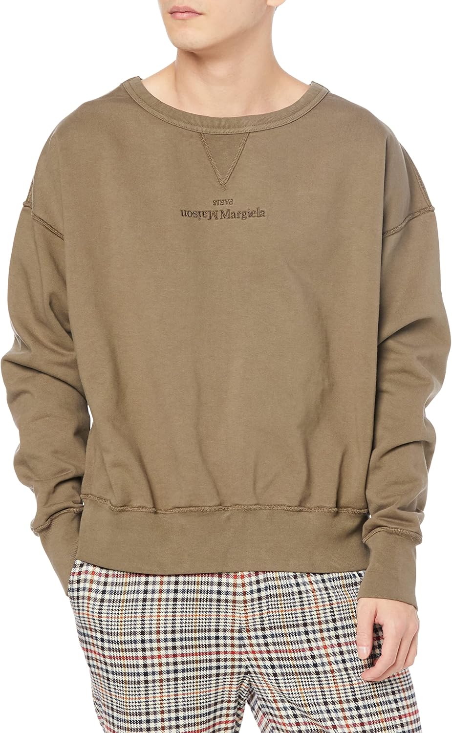 

Мужская толстовка с логотипом Maison Margiela, цвет 728 Military Olive, размер L Maison Martin Margiela, оливковый