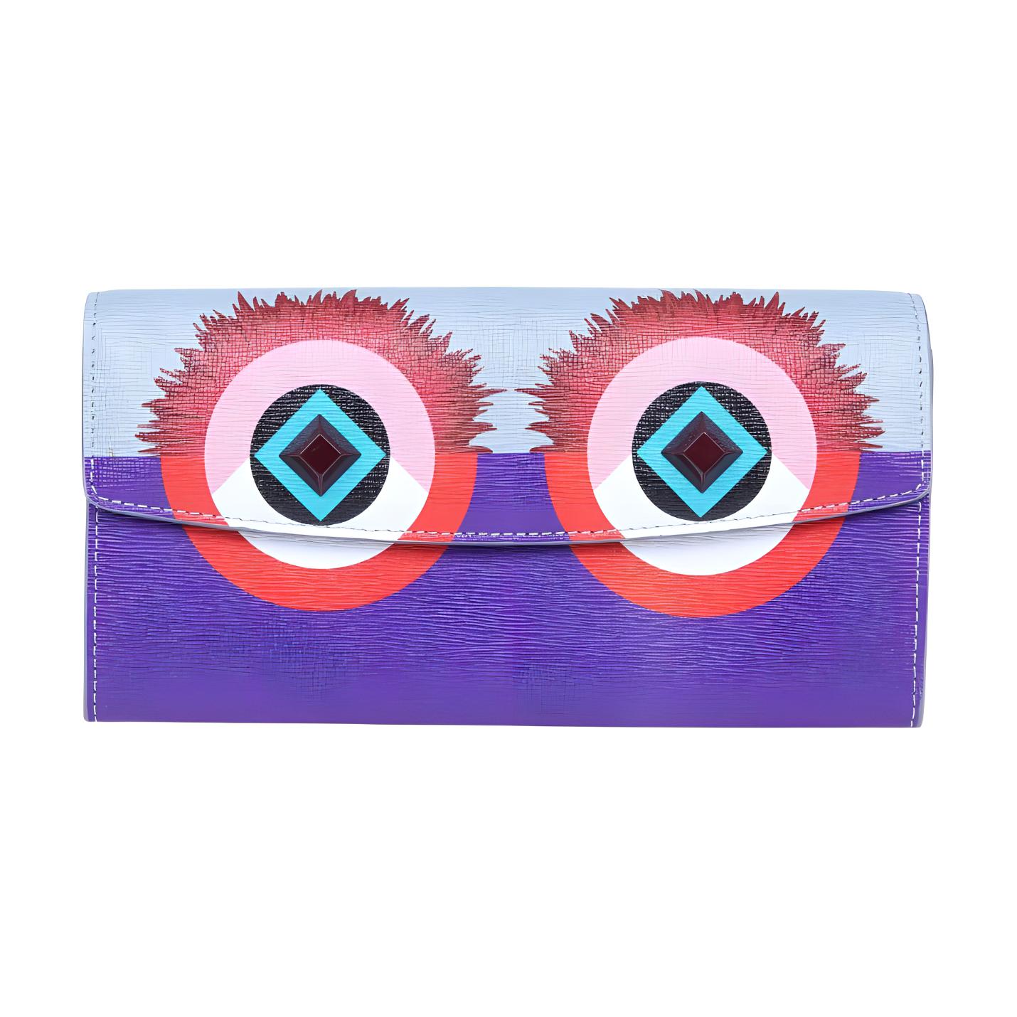 

Кожаный кошелёк женский фиолетовый FENDI