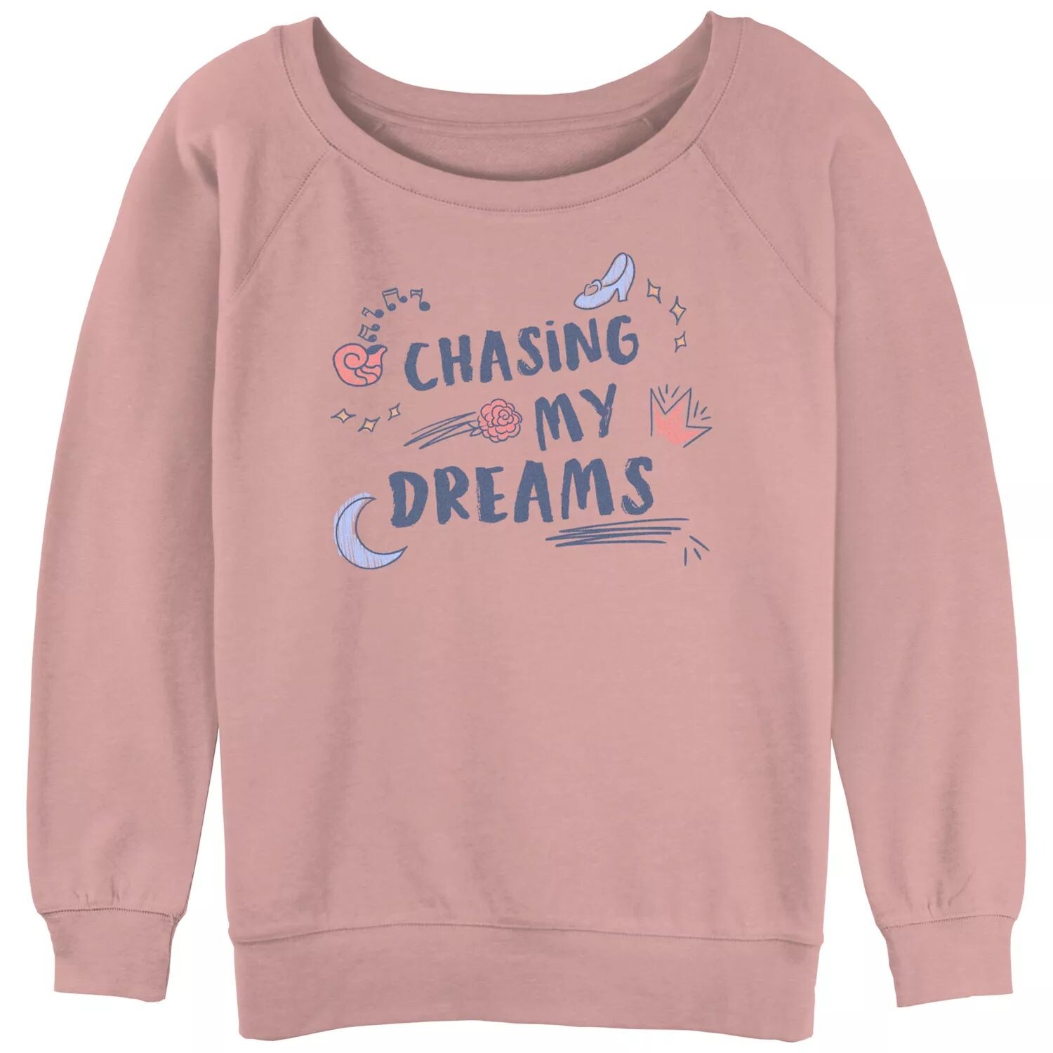 

Пуловер из махровой ткани с напуском и рисунком Disney Princesses Juniors Chasing My Dreams Doodles Disney