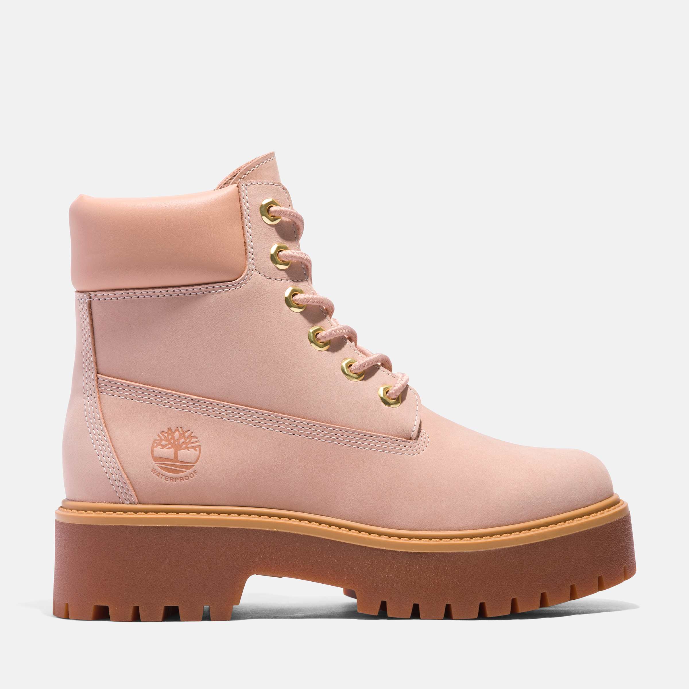 Женские водонепроницаемые платформенные ботинки Timberland Premium 6-Inch Stone Street, светло-розовый