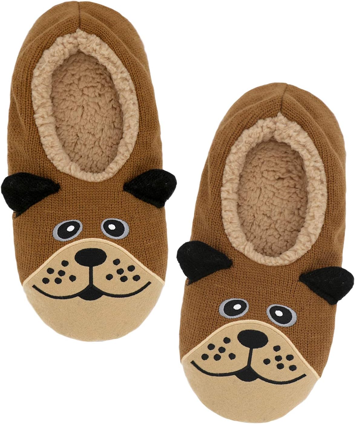 

Мужские носки-тапочки Panda Bros, мужские тапочки с нескользящей подошвой, уютные домашние тапочки с животными, коричневый