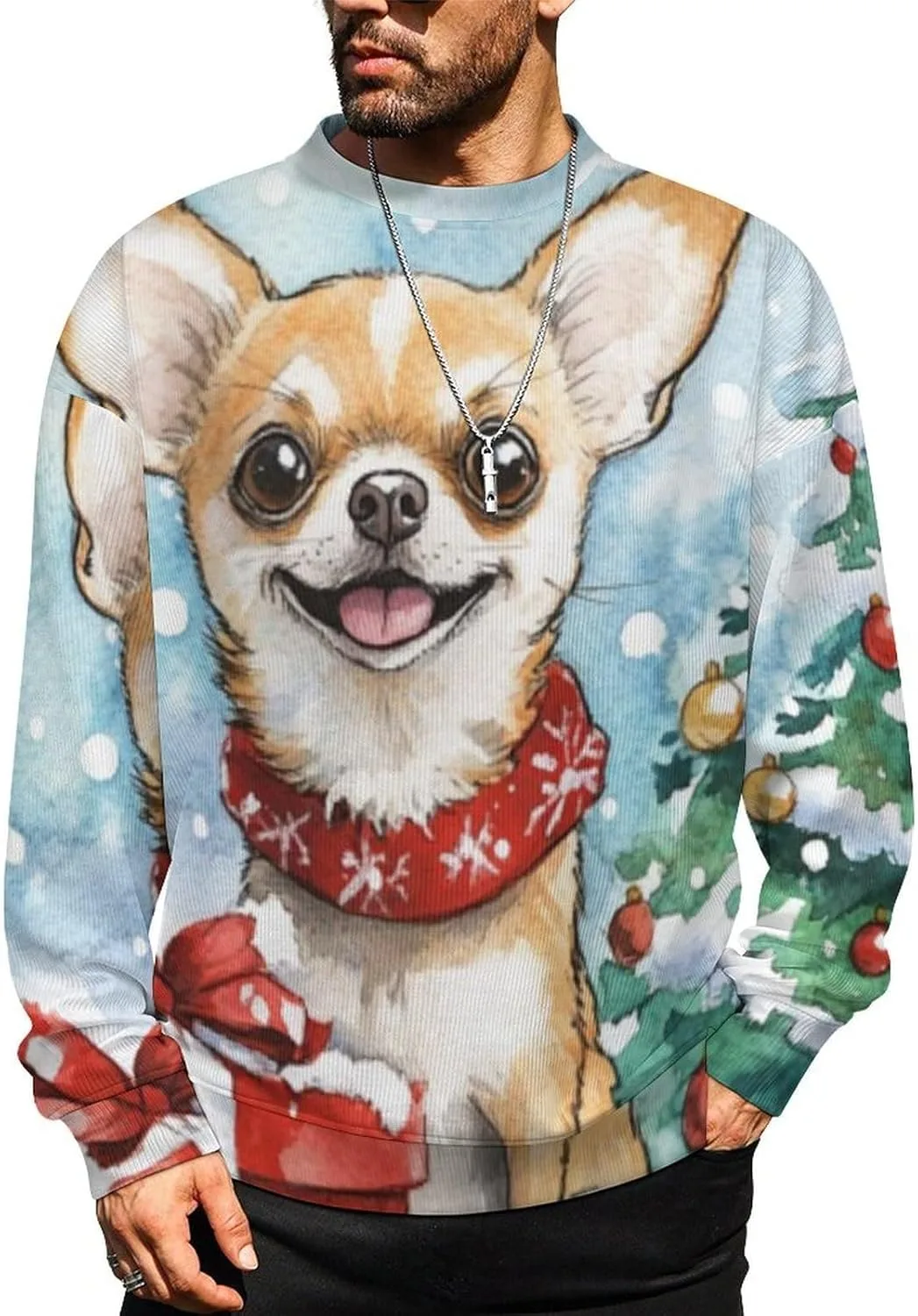 

MoBlinko свитер с улыбающимся доберманом, мужской, лонгслив