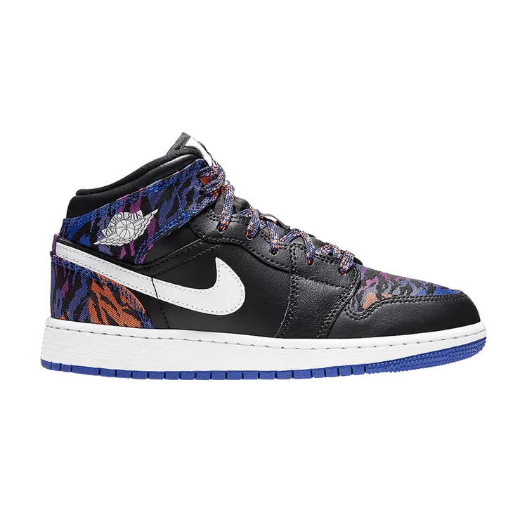 

Кроссовки Air Jordan Air Jordan 1 Mid SE GS 'Tiger Stripe', черный