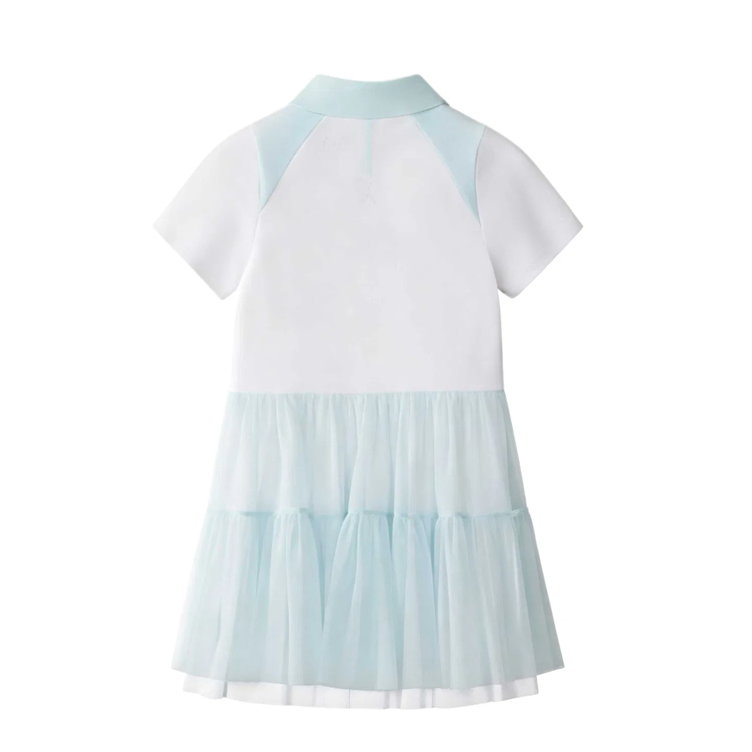 Платье для девочек FILA KIDS с отложным воротником, синее — фото 3