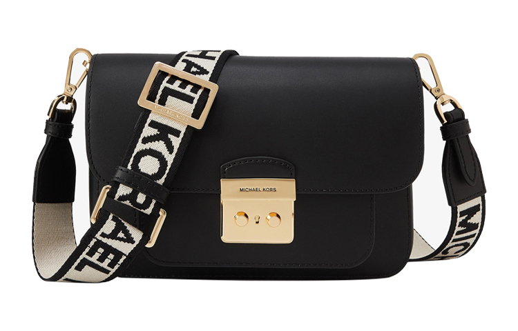 

Сумка через плечо Sloan Cow из спилка среднего размера женская черная MICHAEL KORS
