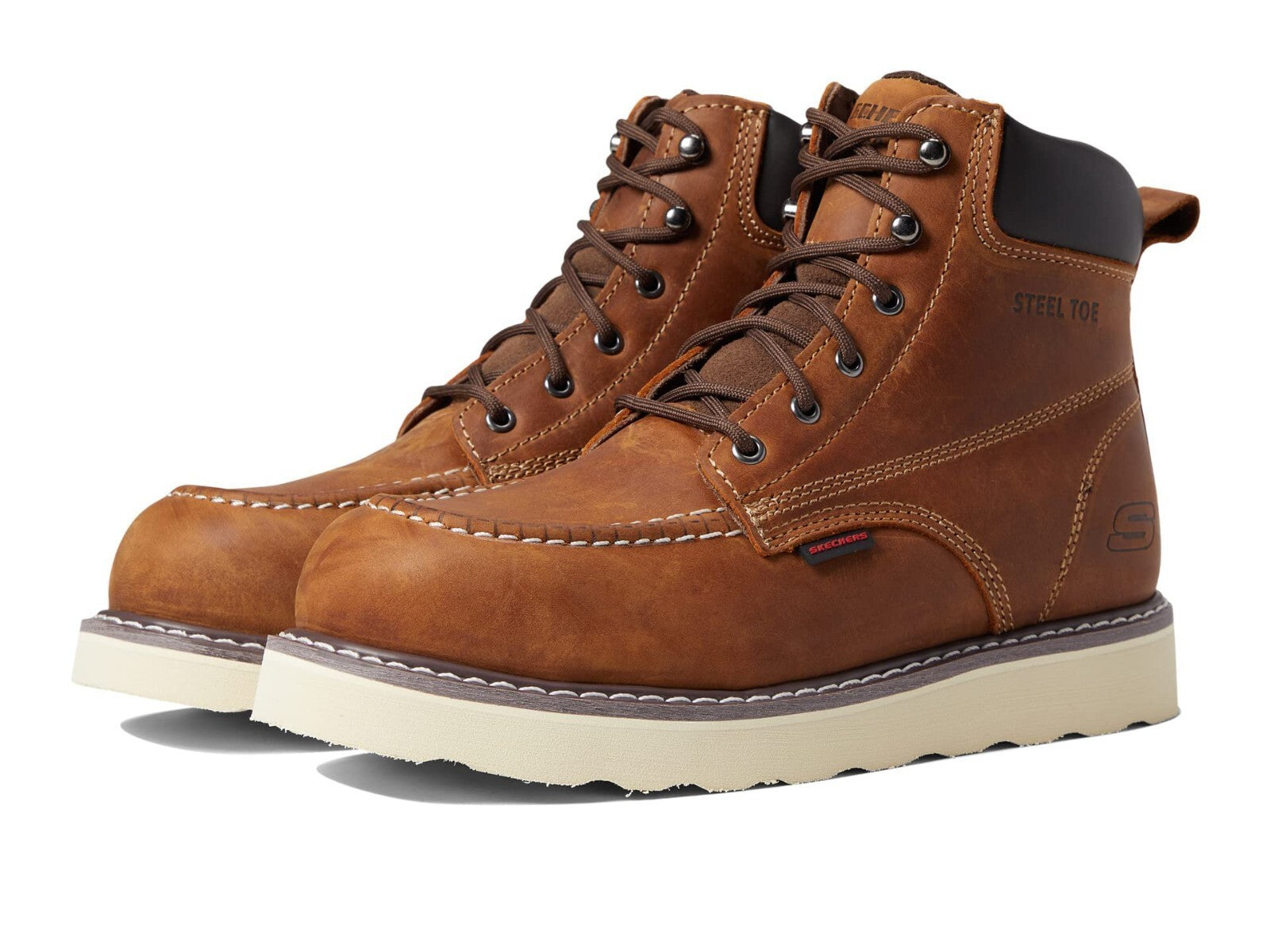 

Skechers Kadmiel - Truett 200121-CDB Мужские рабочие ботинки 14 размера коричневые со стальным носком EEE4387