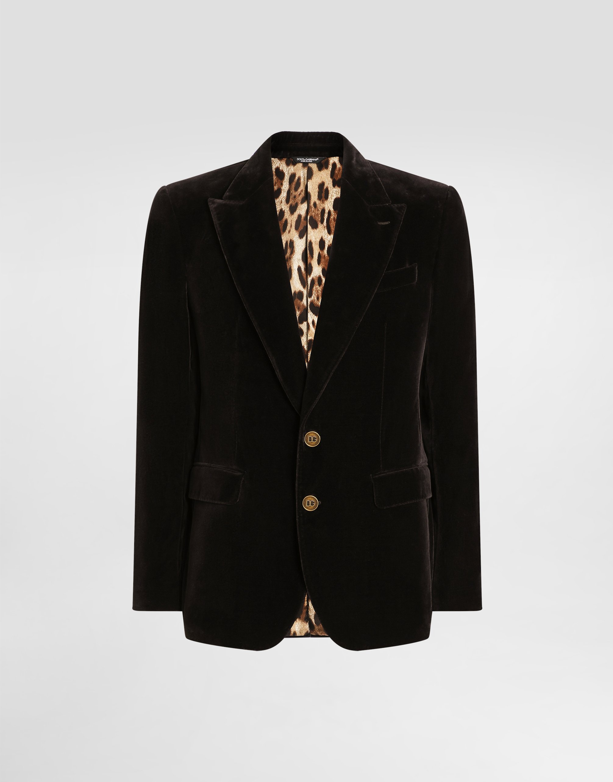 

Однобортный легкий хлопковый пиджак sicilia Dolce & Gabbana, коричневый