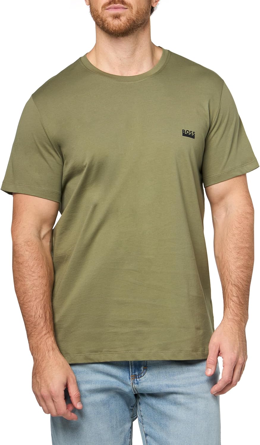 

Футболка BOSS Mens Bold Logo 365 из хлопка и эластичного хлопка, Tea Green, Зеленый, Футболка BOSS Mens Bold Logo 365 из хлопка и эластичного хлопка, Tea Green