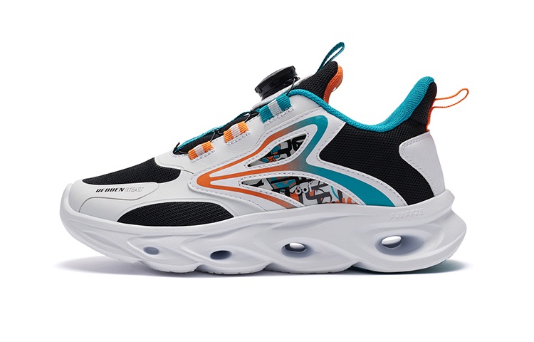 

361°KIDS Скользящая амортизация устойчивость к истиранию низкие детские кроссовки running shoes black white kids