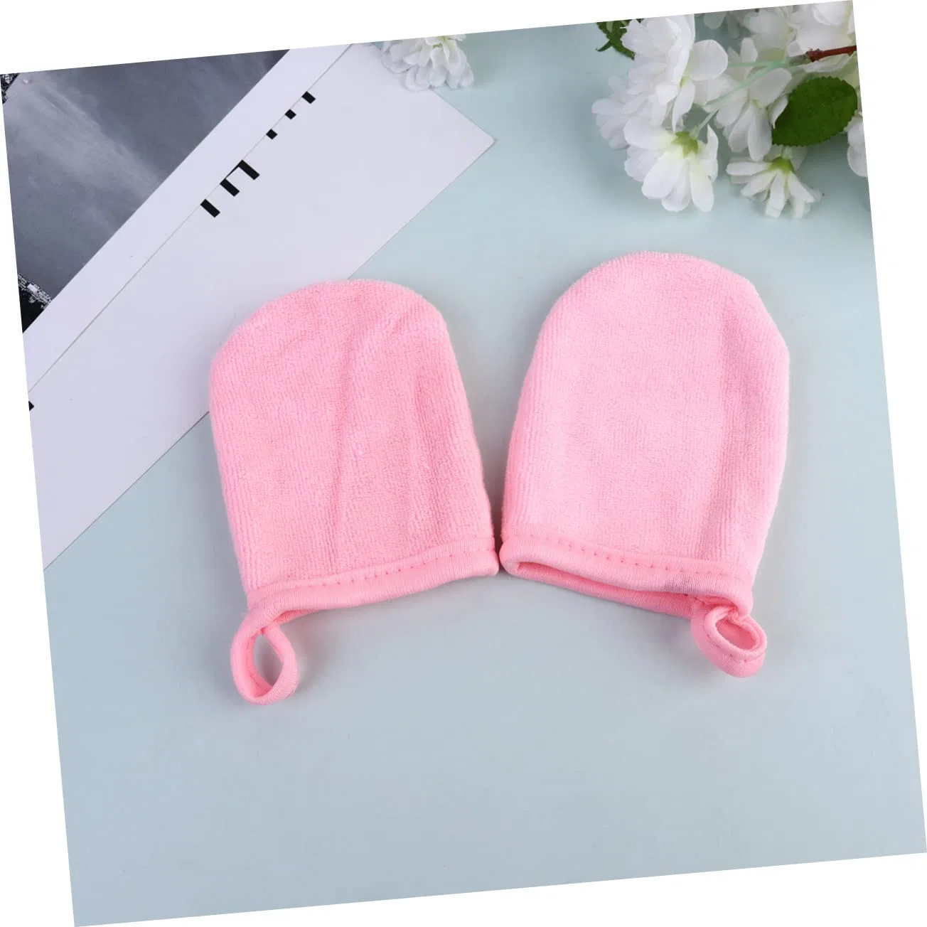 Набор Baluue — Из 3 розовых перчаток-спонжей для снятия макияжа , Pink — фото 4