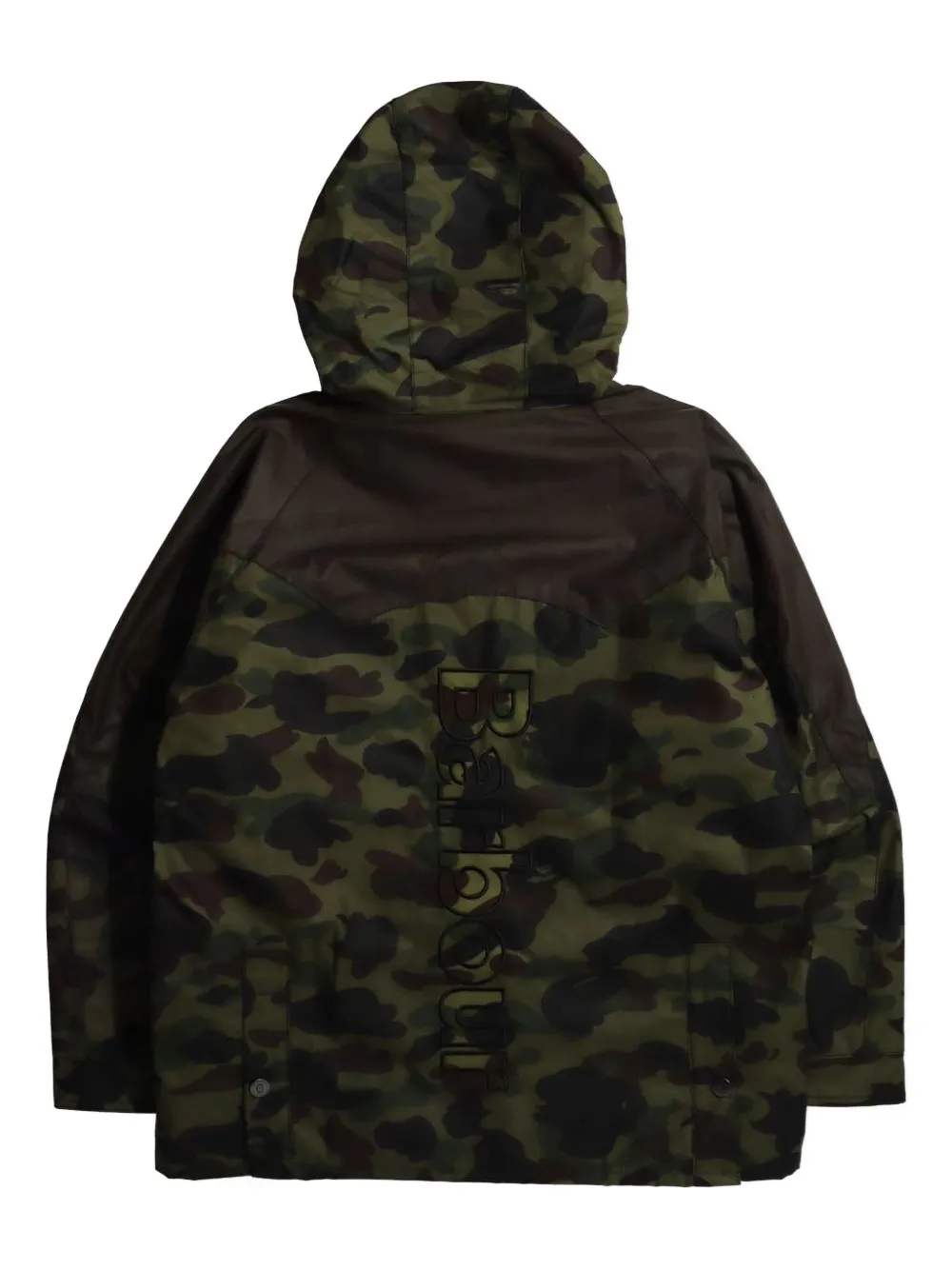 Куртка с камуфляжным узором и капюшоном A BATHING APE, зеленый — фото 2