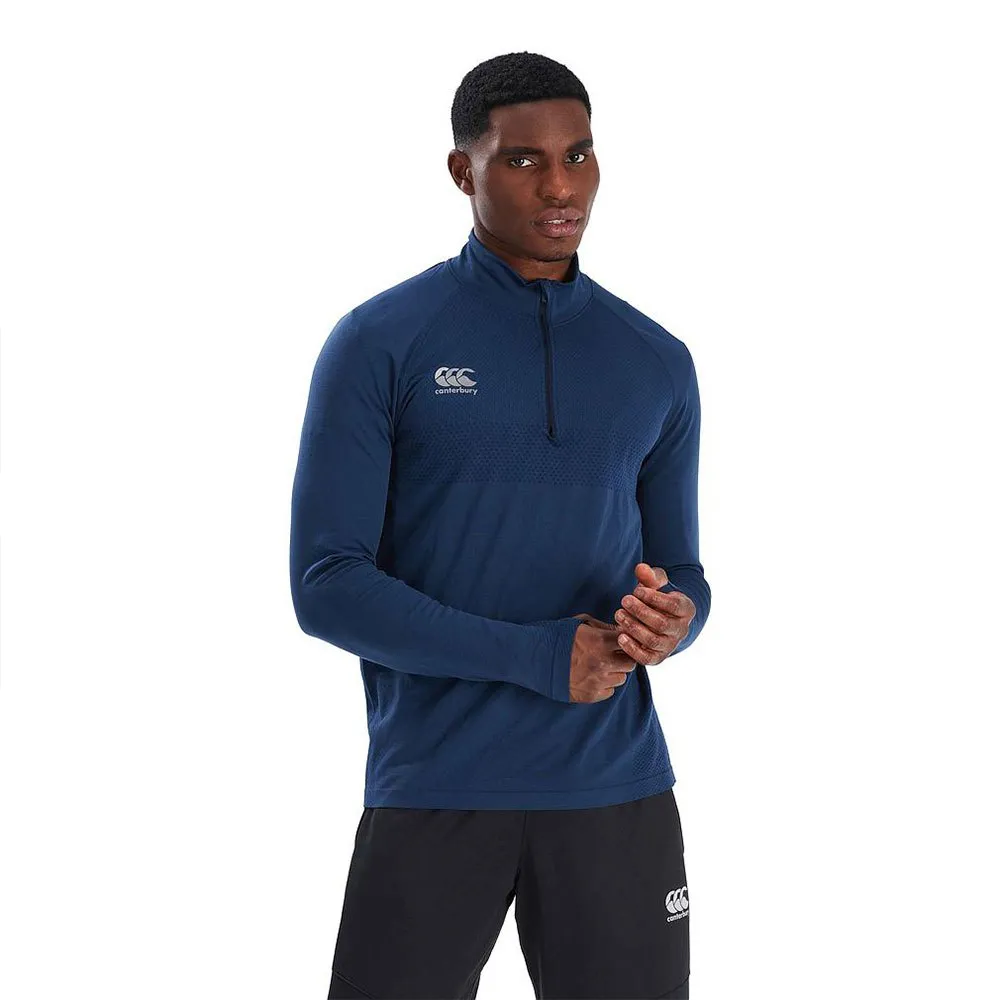 

Футболка Canterbury Seamless half zip long sleeve, синий
