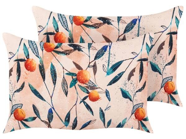 

Подушка Beliani 2 шт PIALPETTA, 40x60x60 см цвет multicolor/orange/rot
