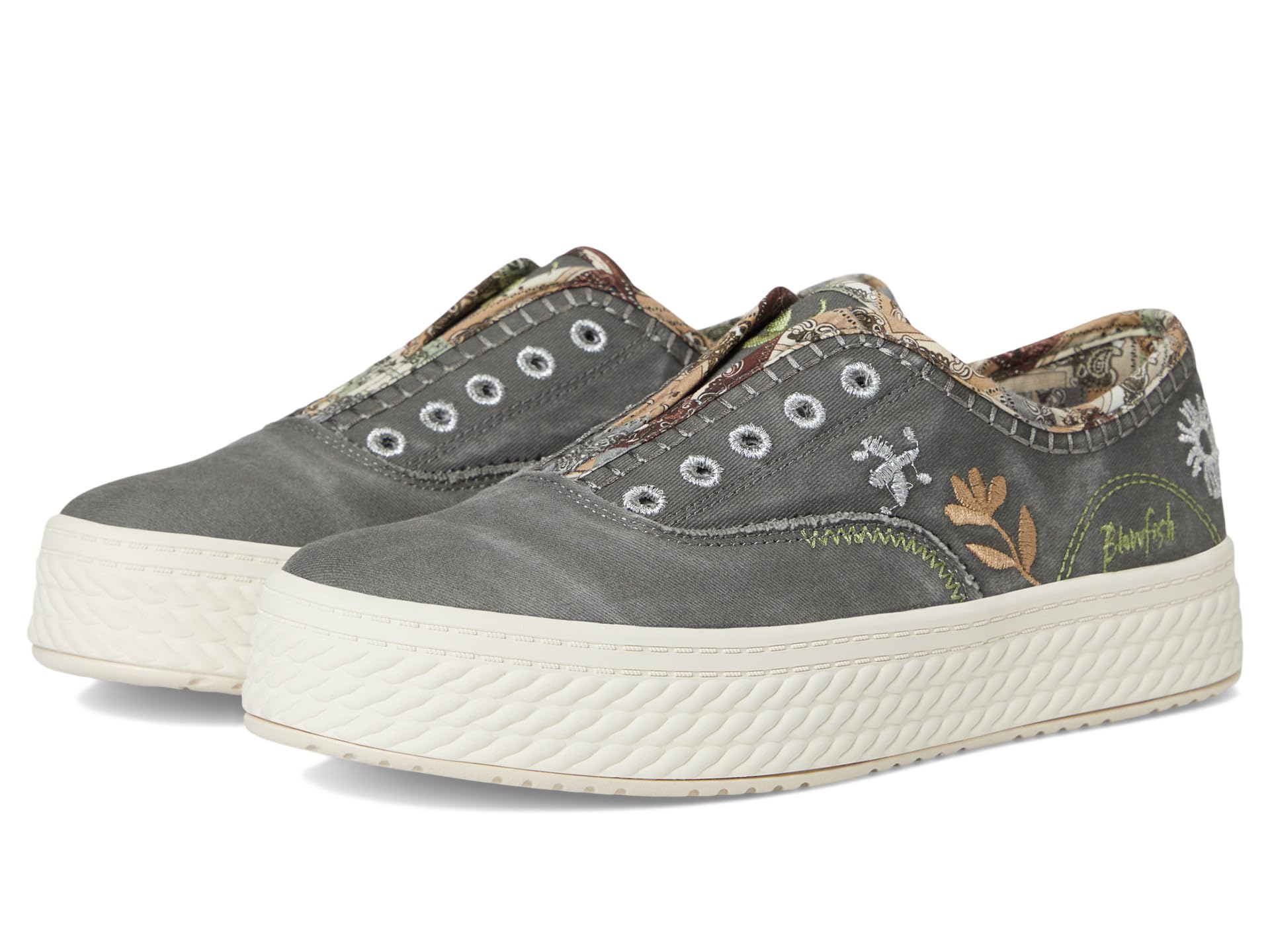 Кроссовки Blowfish Malibu Super Sweet Slip On Shoes, цвет Charcoal Twill Fabric