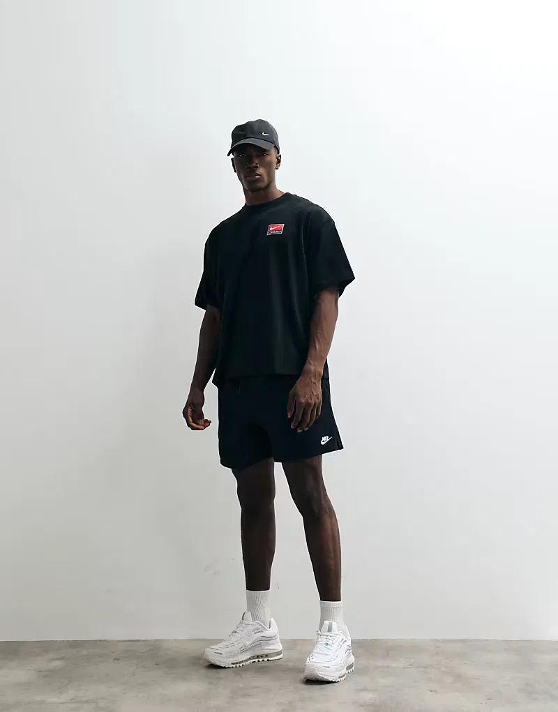 Футболка Nike Retro Logo свободного кроя оверсайз, черный — фото 3