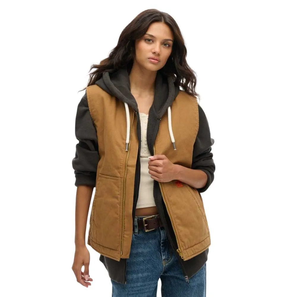 

Футболка без рукавов Superdry Surplus Workwear, коричневый