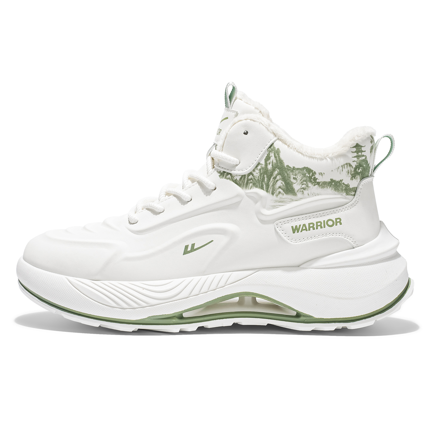 

WARRIOR Повседневные кроссовки мужские Low top White/Dark Blue/White/Green