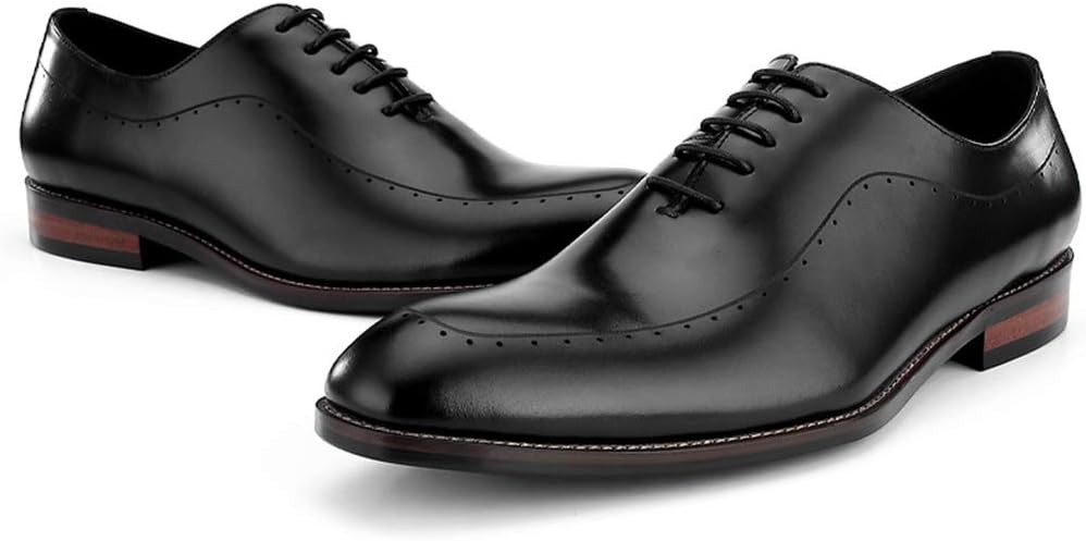 

Мужские деловые туфли, Английские классические туфли на шнуровке, ручная работа, из коровьей кожи, с заостренным носком, для города, прогулок, вечеринок и банкетов, коричневые - 44/UK 9.5/US 10 Jlfzc