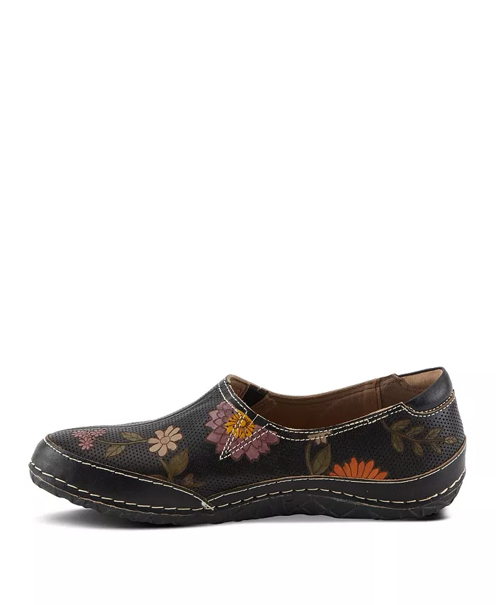 L'Artiste Women's Libora-Delite Роспись Вручную Кожаные Цветочные Слипоны Со Съемной Стелькой L'Artiste, серый — фото 2