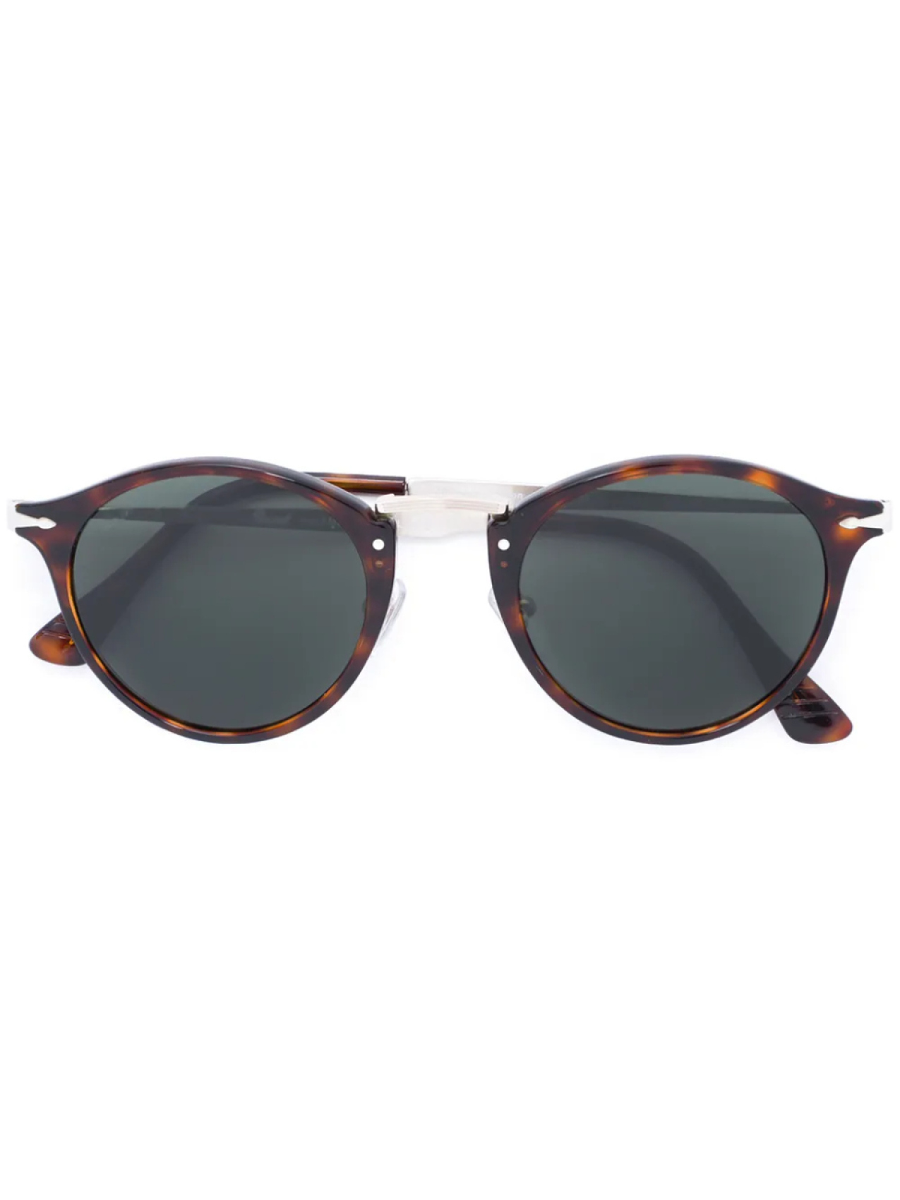 

Persol солнцезащитные очки с круглой оправой, коричневый